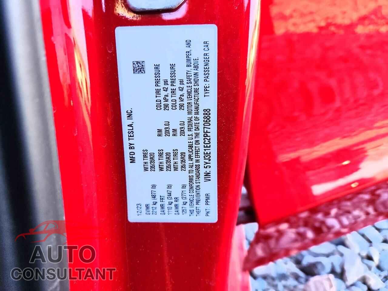 TESLA MODEL 3 2023 - 5YJ3E1EC2PF706888