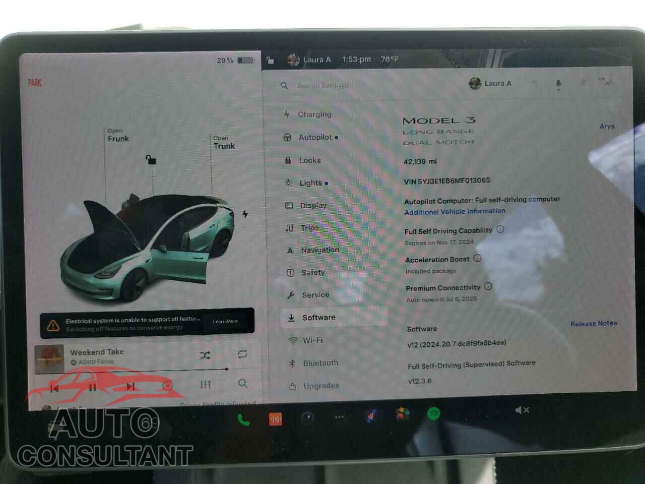 TESLA MODEL 3 2021 - 5YJ3E1EB6MF013065