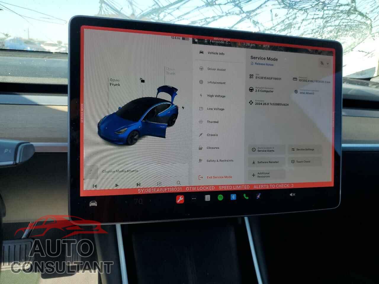 TESLA MODEL 3 2018 - 5YJ3E1EA6JF118031
