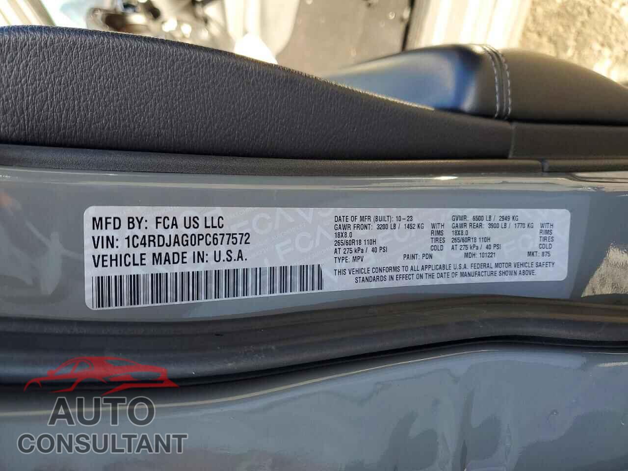 DODGE DURANGO 2023 - 1C4RDJAG0PC677572