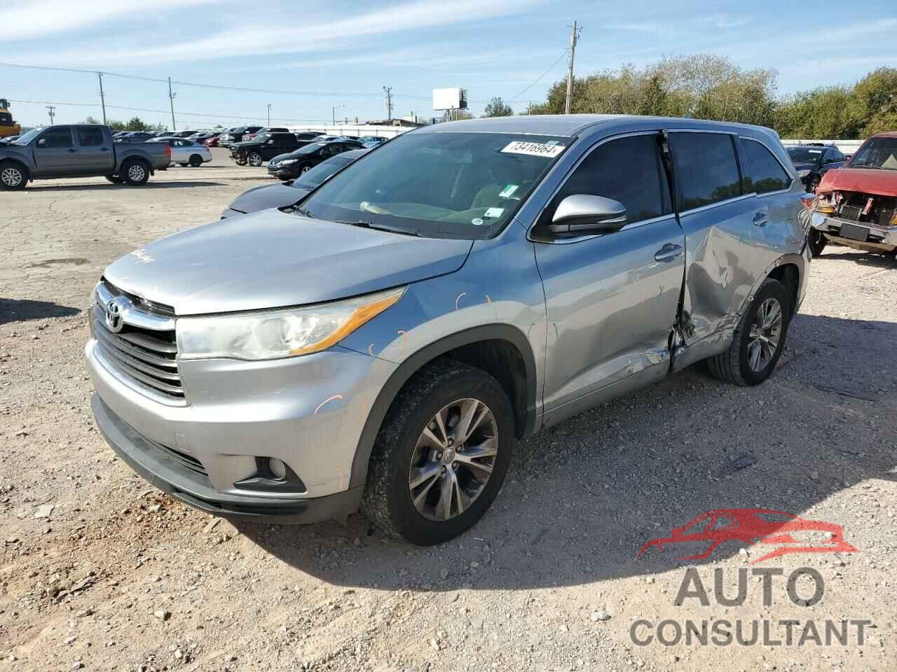 TOYOTA HIGHLANDER 2014 - 5TDZKRFH3ES032402