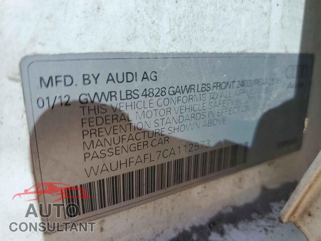 AUDI A4 2012 - WAUHFAFL7CA112573