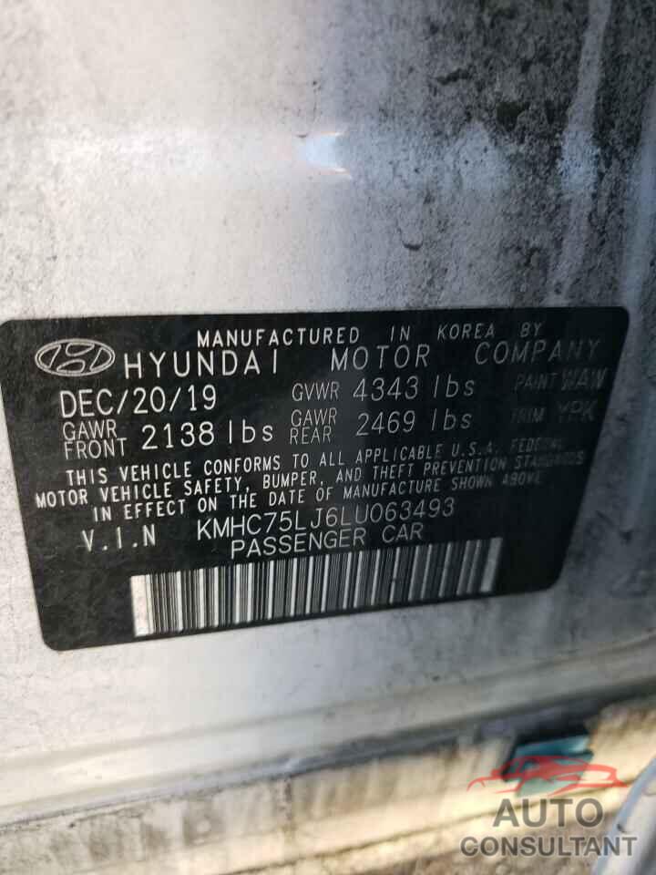 HYUNDAI IONIQ 2020 - KMHC75LJ6LU063493