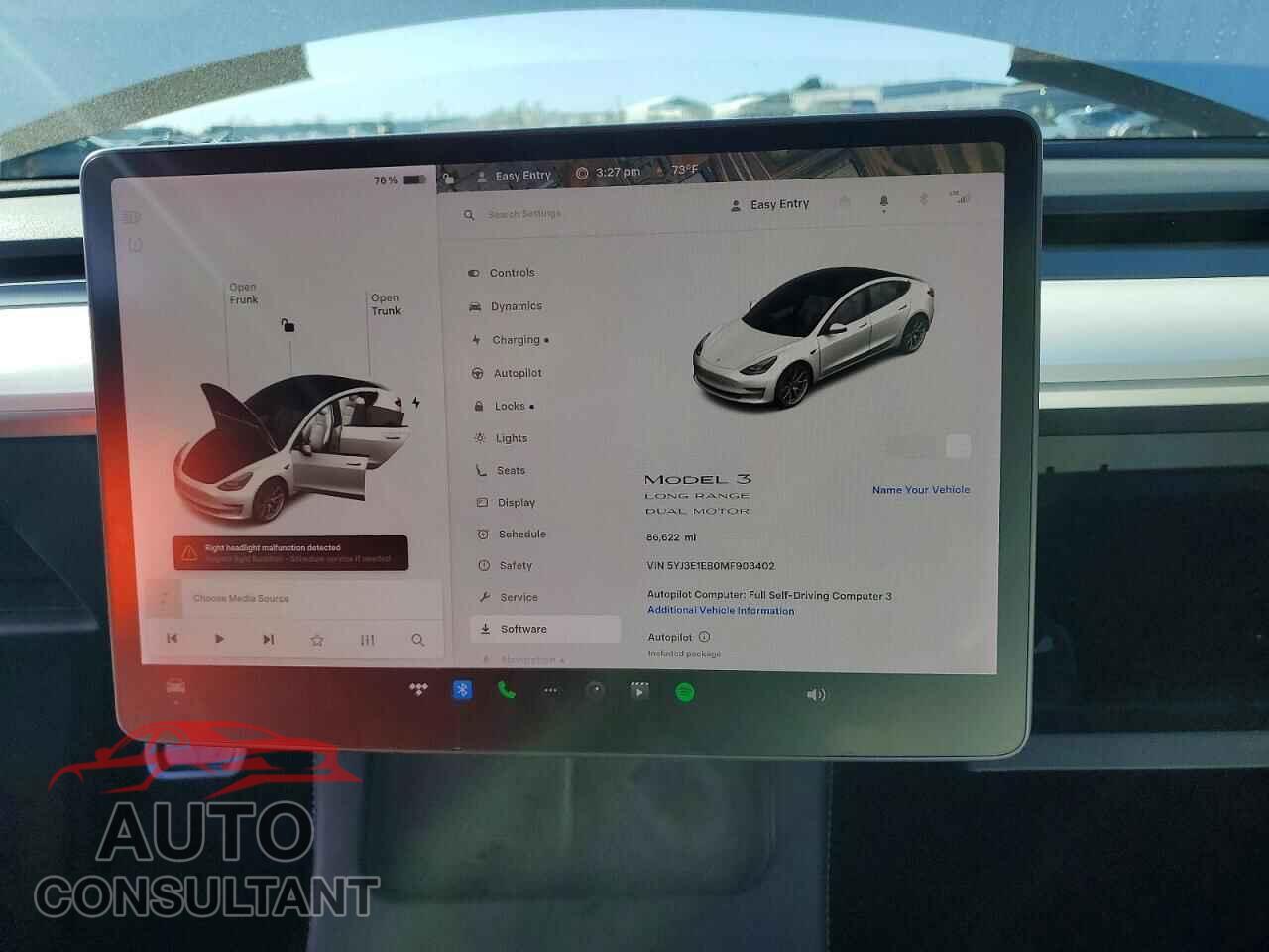 TESLA MODEL 3 2021 - 5YJ3E1EB0MF903402