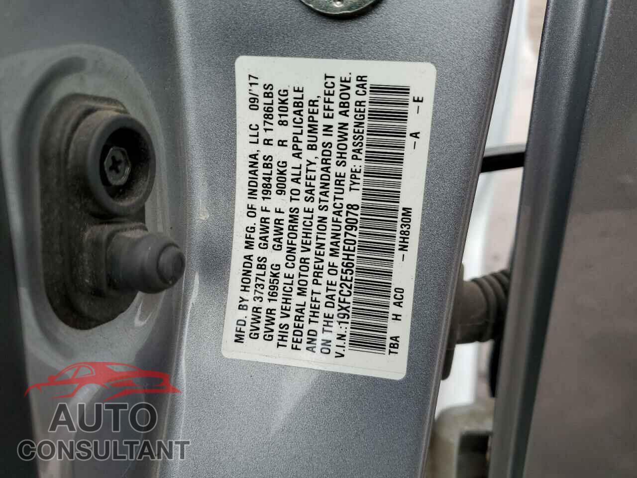 HONDA CIVIC 2017 - 19XFC2E56HE079078