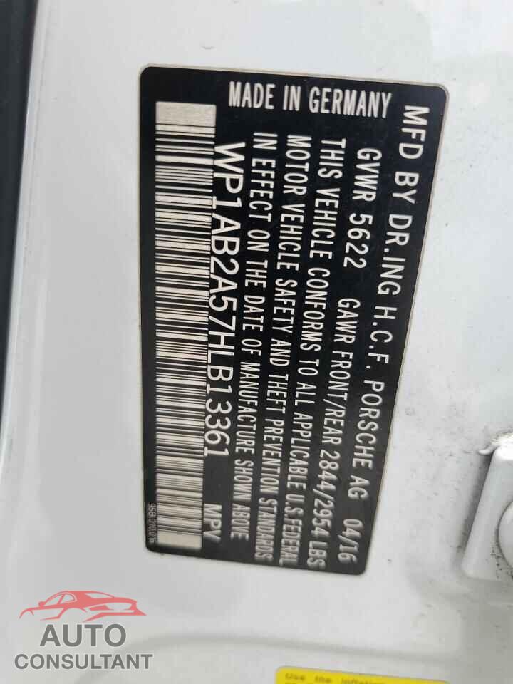PORSCHE MACAN 2017 - WP1AB2A57HLB13361