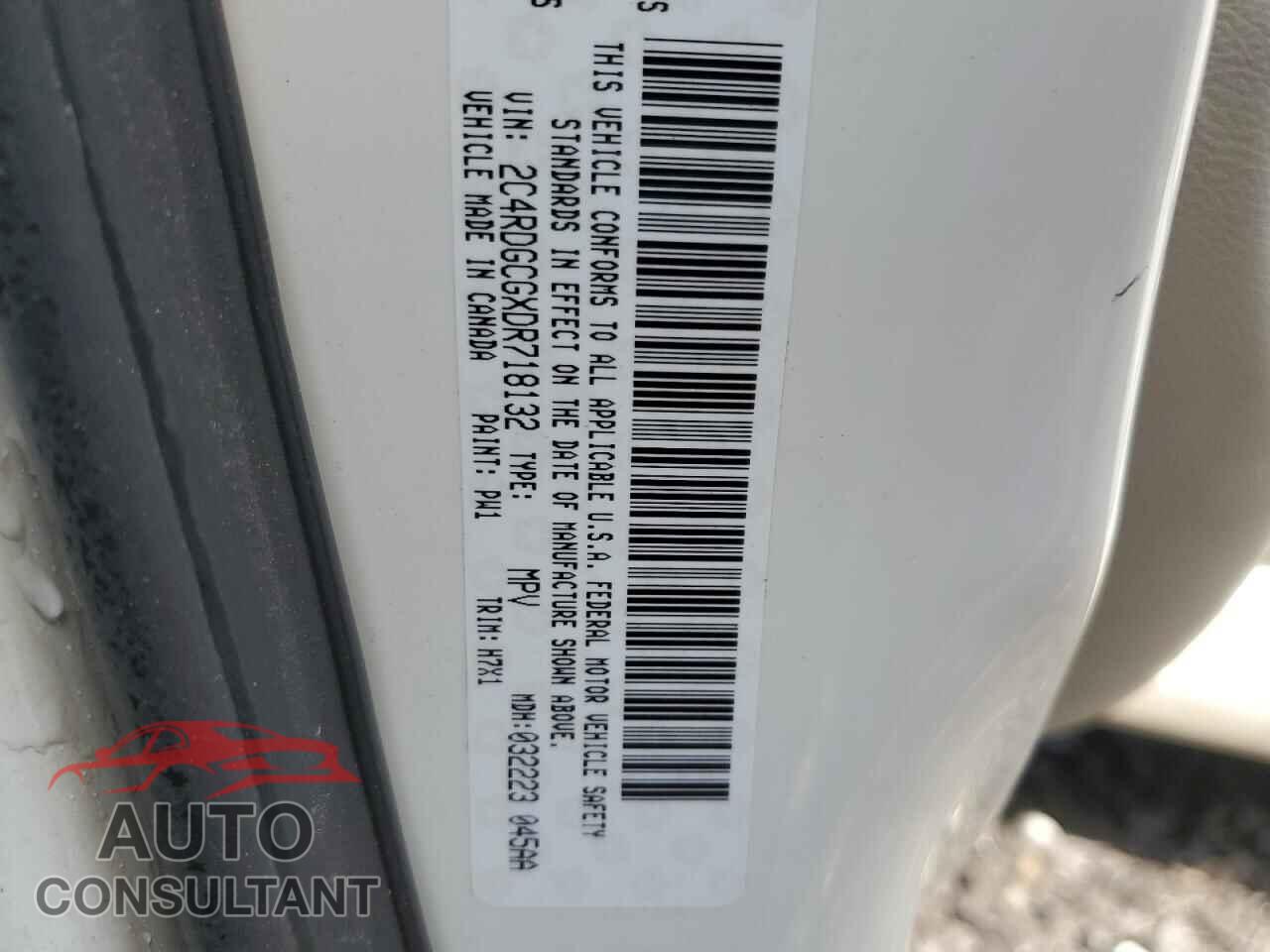 DODGE CARAVAN 2013 - 2C4RDGCGXDR718132