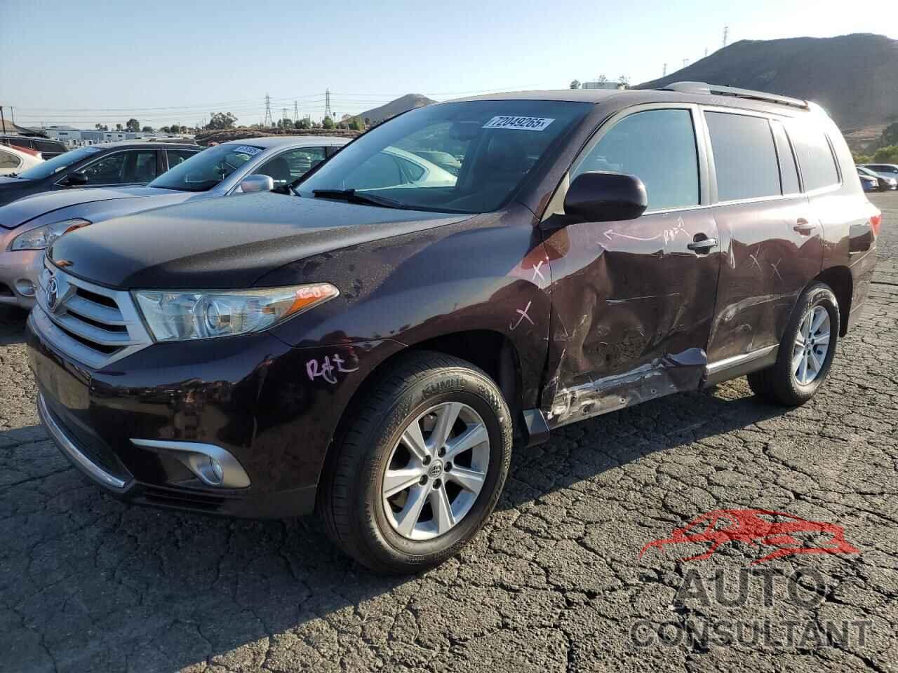 TOYOTA HIGHLANDER 2013 - 5TDZK3EH4DS095442