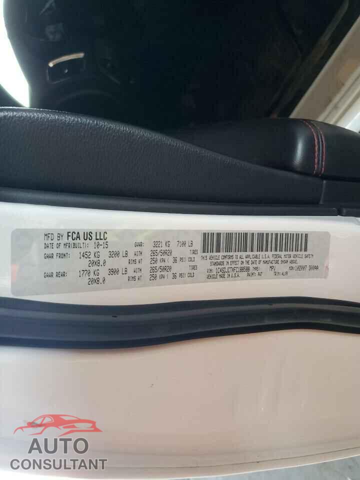 DODGE DURANGO 2015 - 1C4SDJCTXFC188588