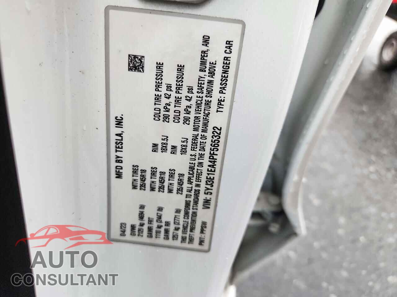 TESLA MODEL 3 2023 - 5YJ3E1EA4PF565322