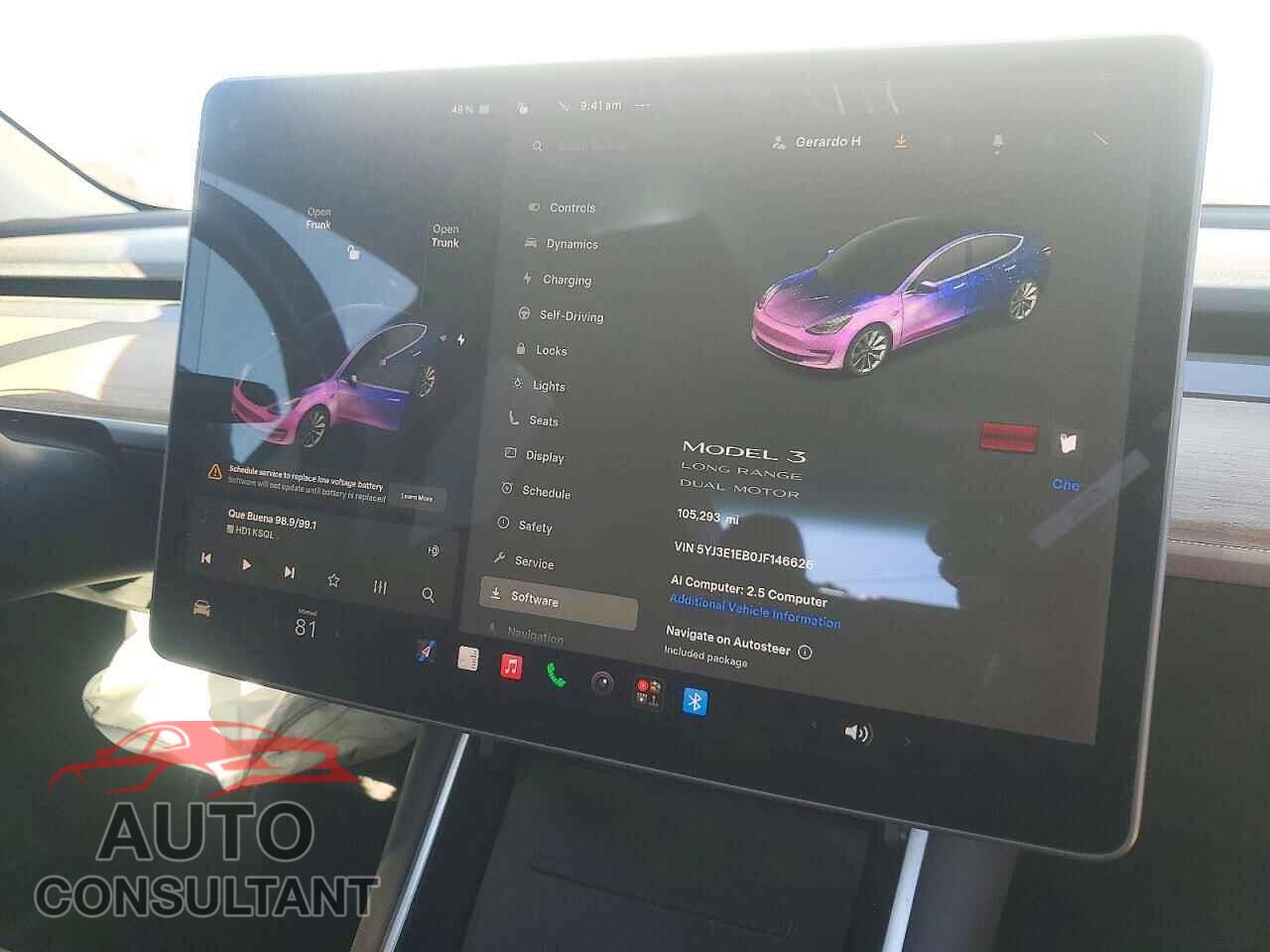 TESLA MODEL 3 2018 - 5YJ3E1EB0JF146626