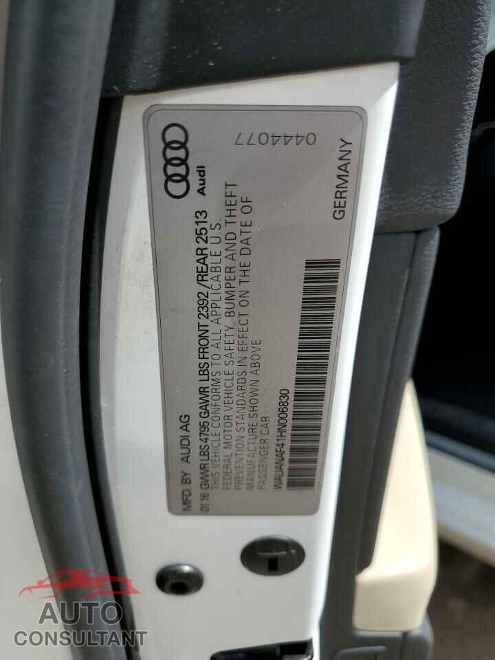 AUDI A4 2017 - WAUANAF41HN006830