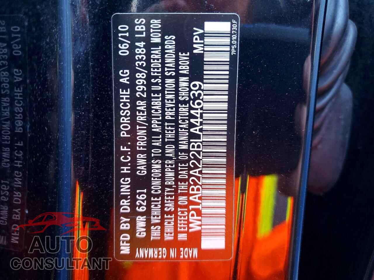 PORSCHE CAYENNE 2011 - WP1AB2A22BLA44639