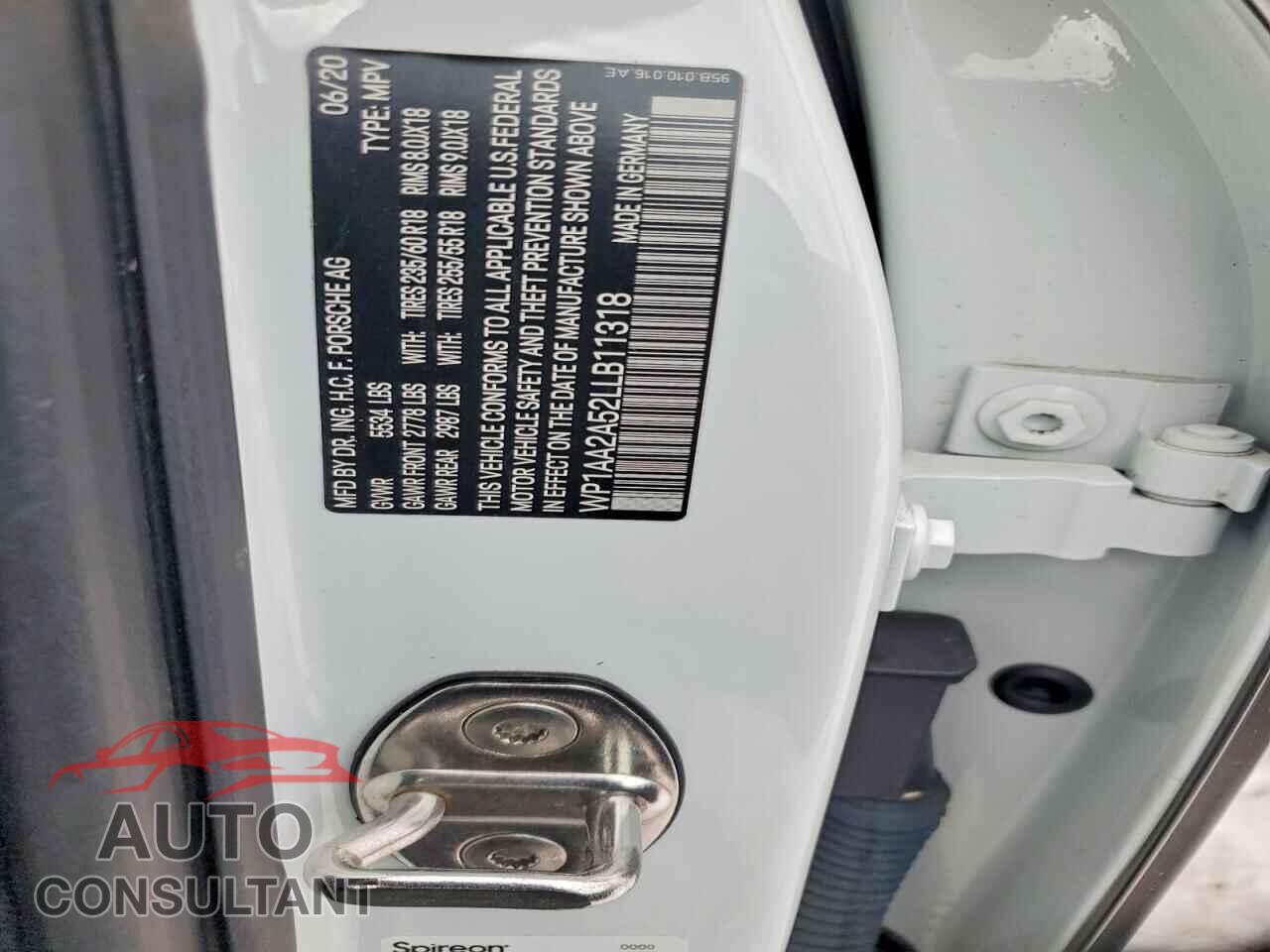 PORSCHE MACAN 2020 - WP1AA2A52LLB11318