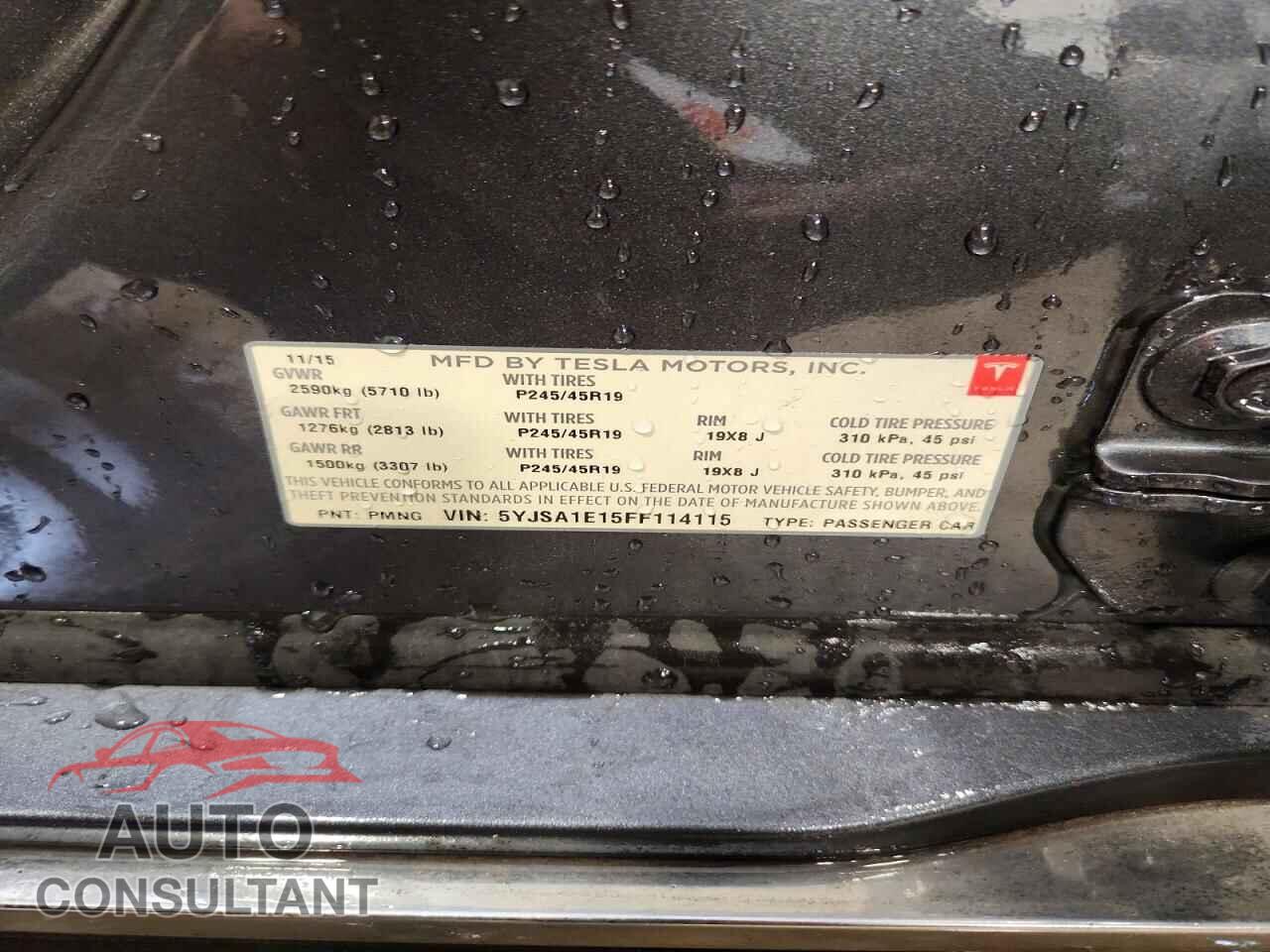 TESLA MODEL S 2015 - 5YJSA1E15FF114115