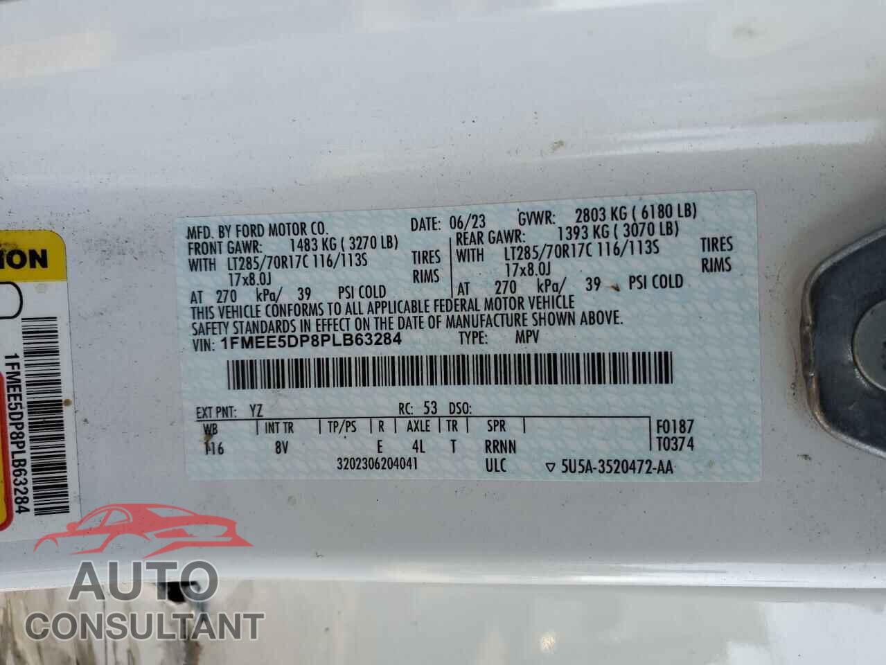 FORD BRONCO 2023 - 1FMEE5DP8PLB63284