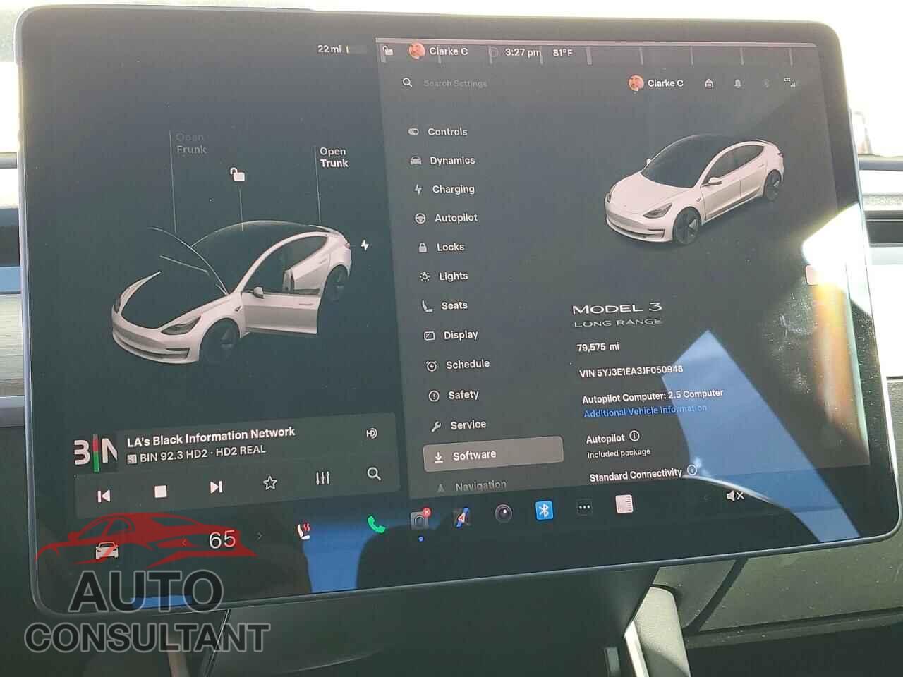 TESLA MODEL 3 2018 - 5YJ3E1EA3JF050948