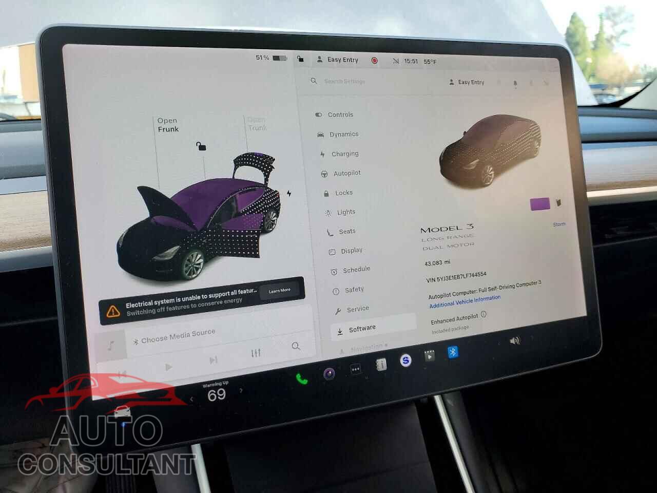 TESLA MODEL 3 2020 - 5YJ3E1EB7LF744554