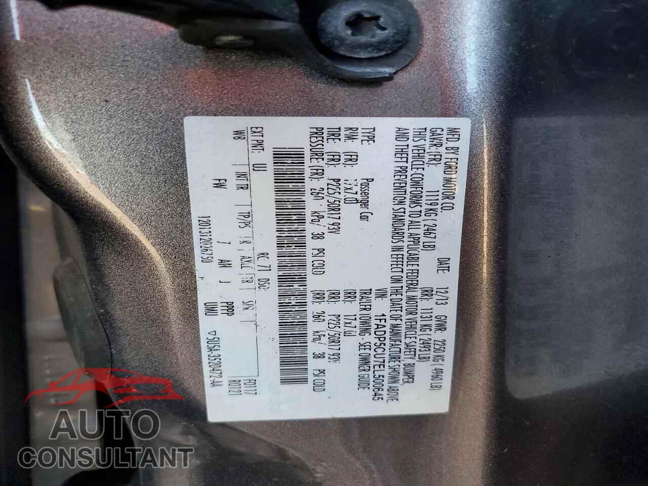 FORD CMAX 2014 - 1FADP5CU7EL500645