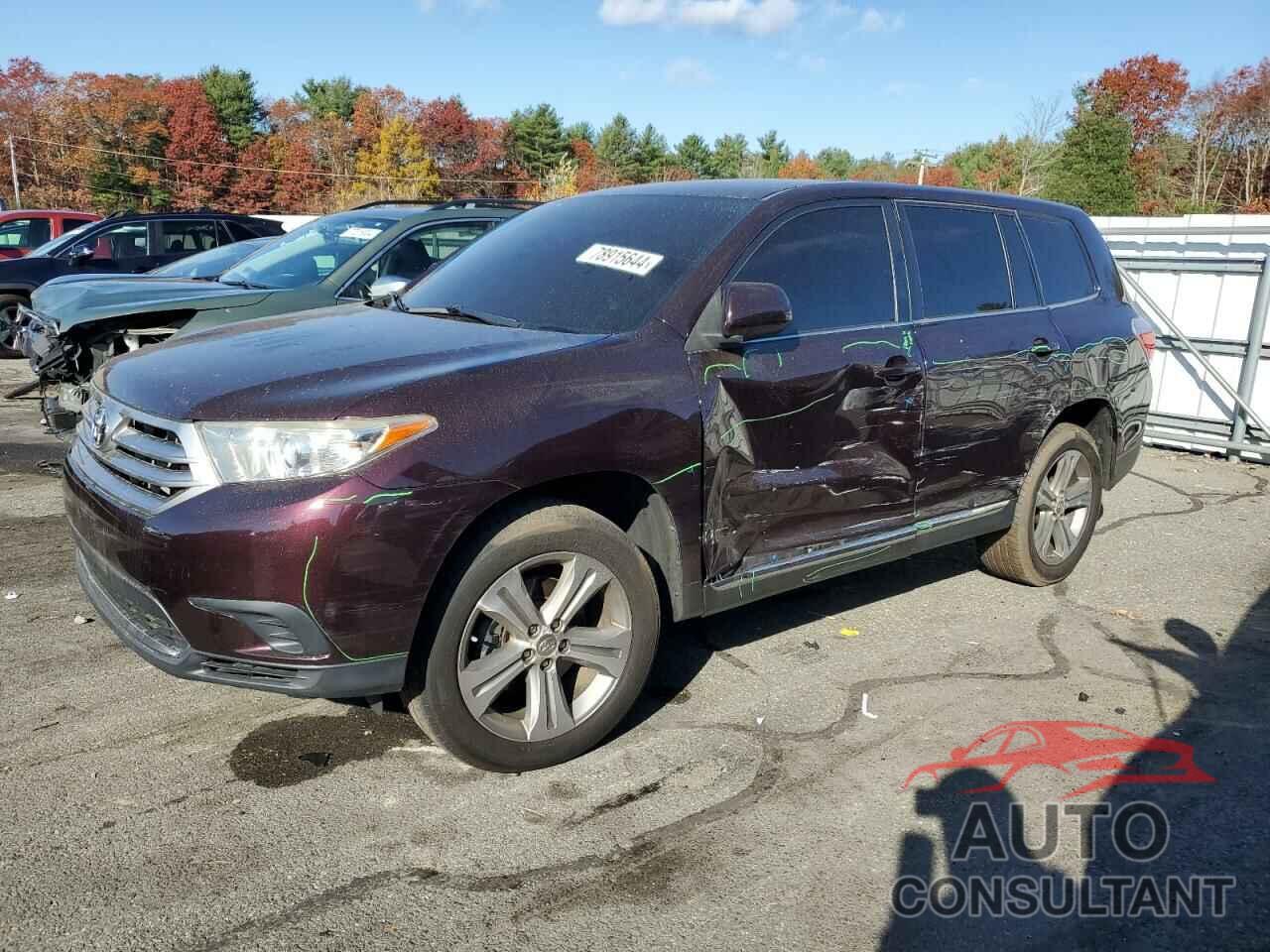 TOYOTA HIGHLANDER 2013 - 5TDBK3EHXDS278653