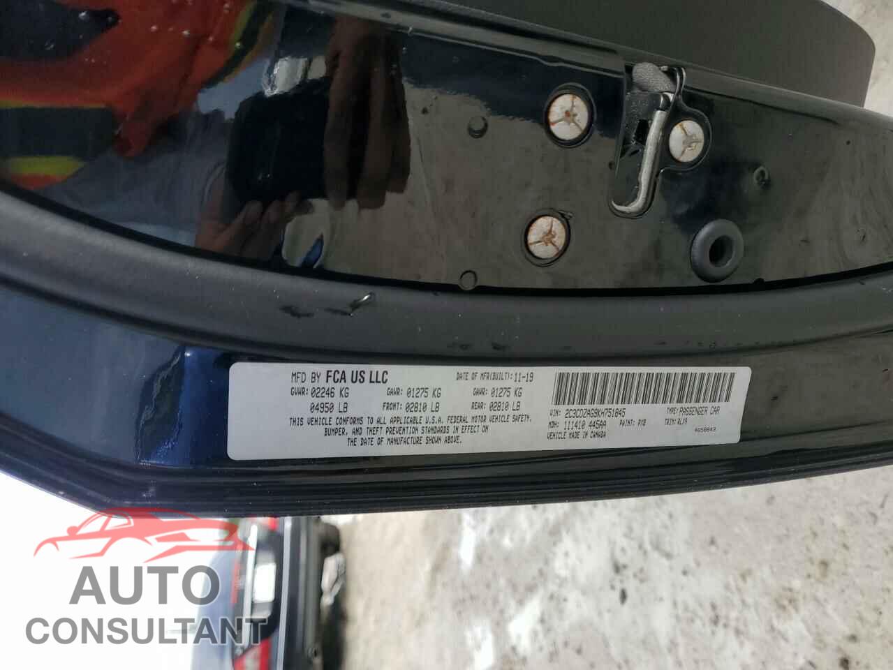 DODGE CHALLENGER 2019 - 2C3CDZAG9KH751845