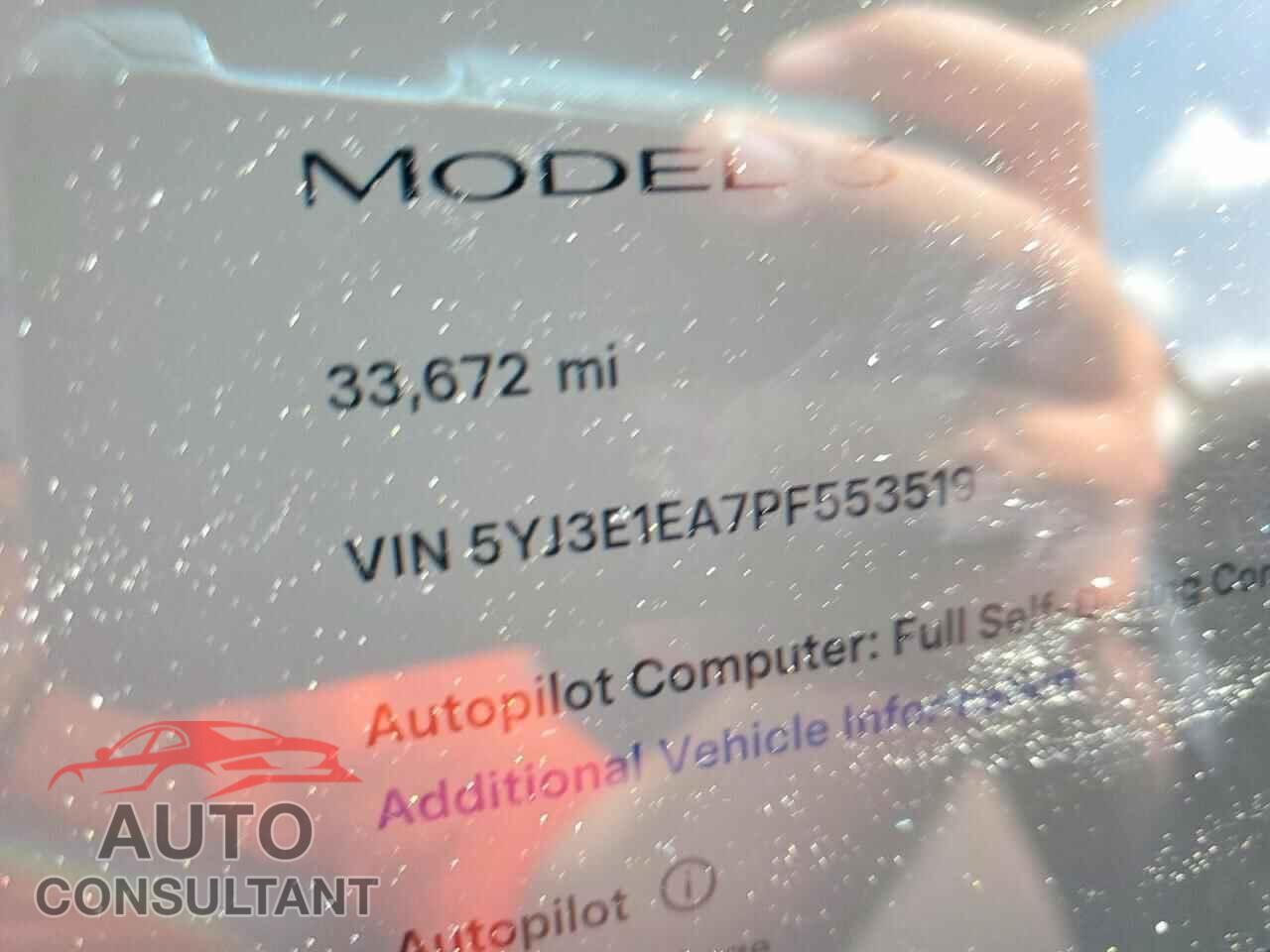 TESLA MODEL 3 2023 - 5YJ3E1EA7PF553519