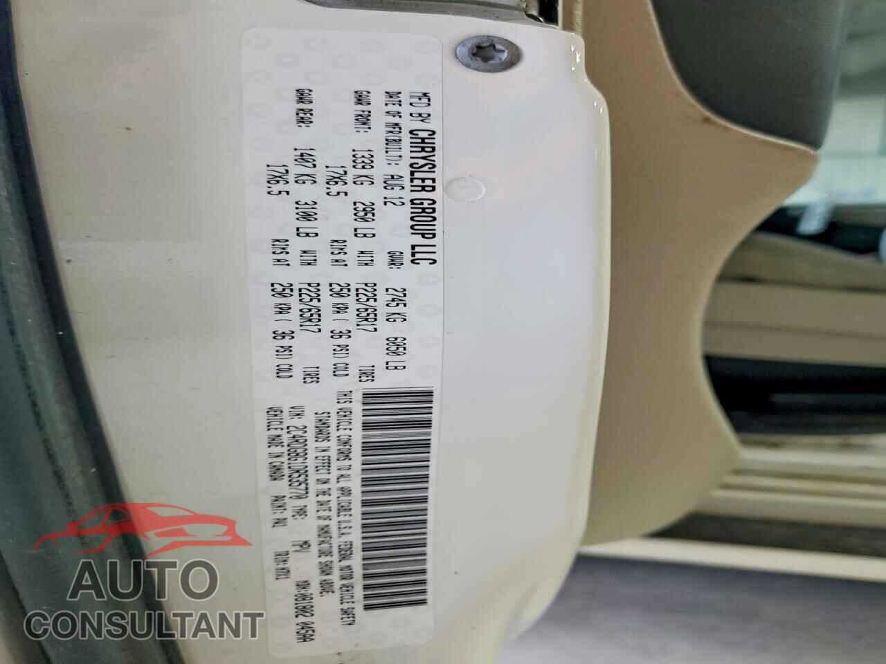 DODGE CARAVAN 2013 - 2C4RDGBG1DR535770