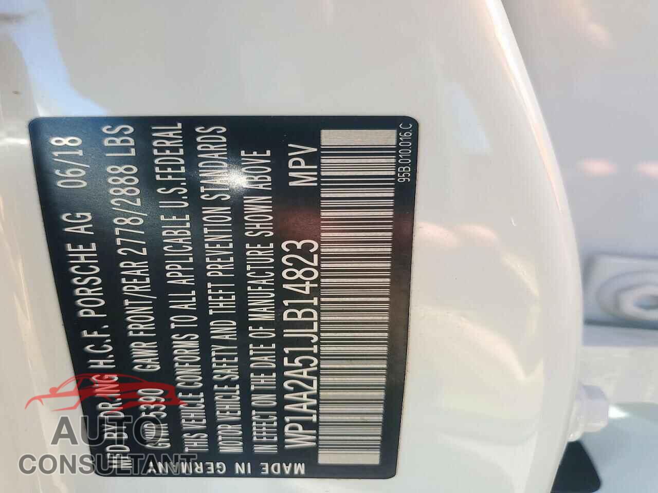 PORSCHE MACAN 2018 - WP1AA2A51JLB14823