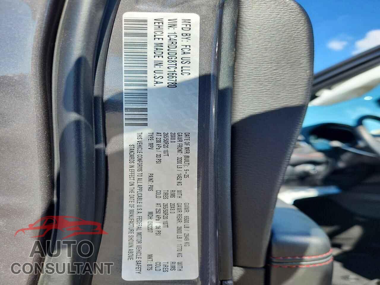 DODGE DURANGO 2026 - 1C4RDJDG8TC166780