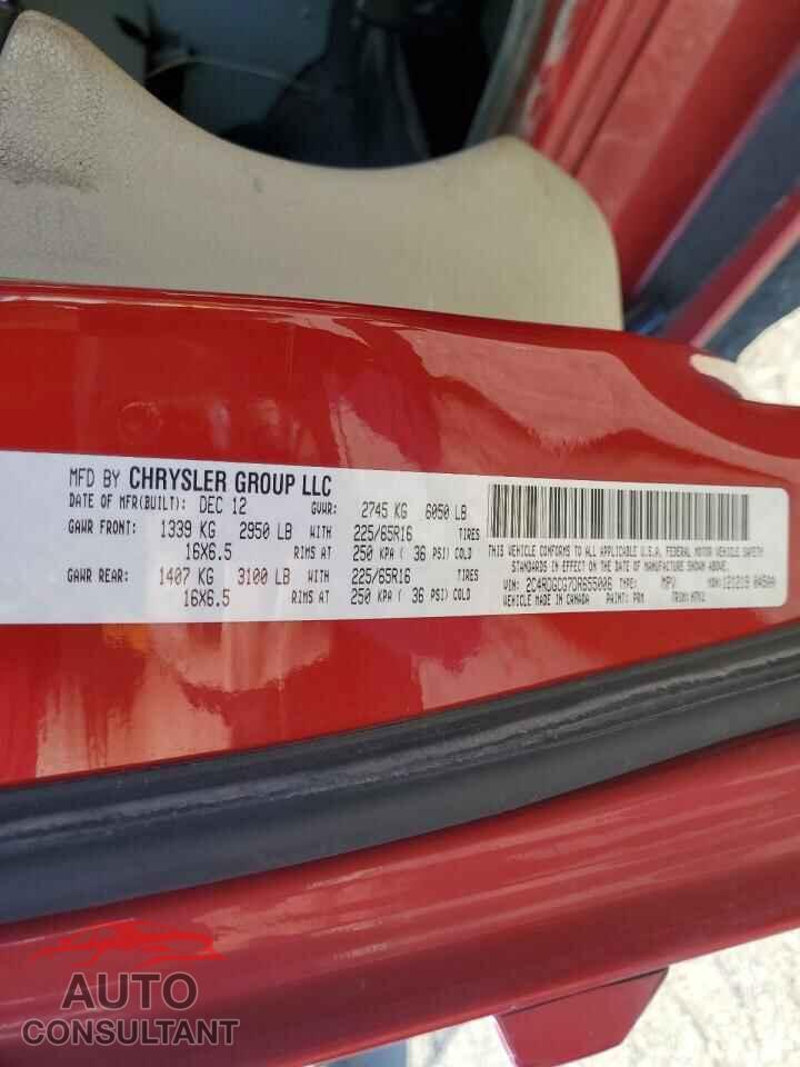 DODGE CARAVAN 2013 - 2C4RDGCG7DR655006