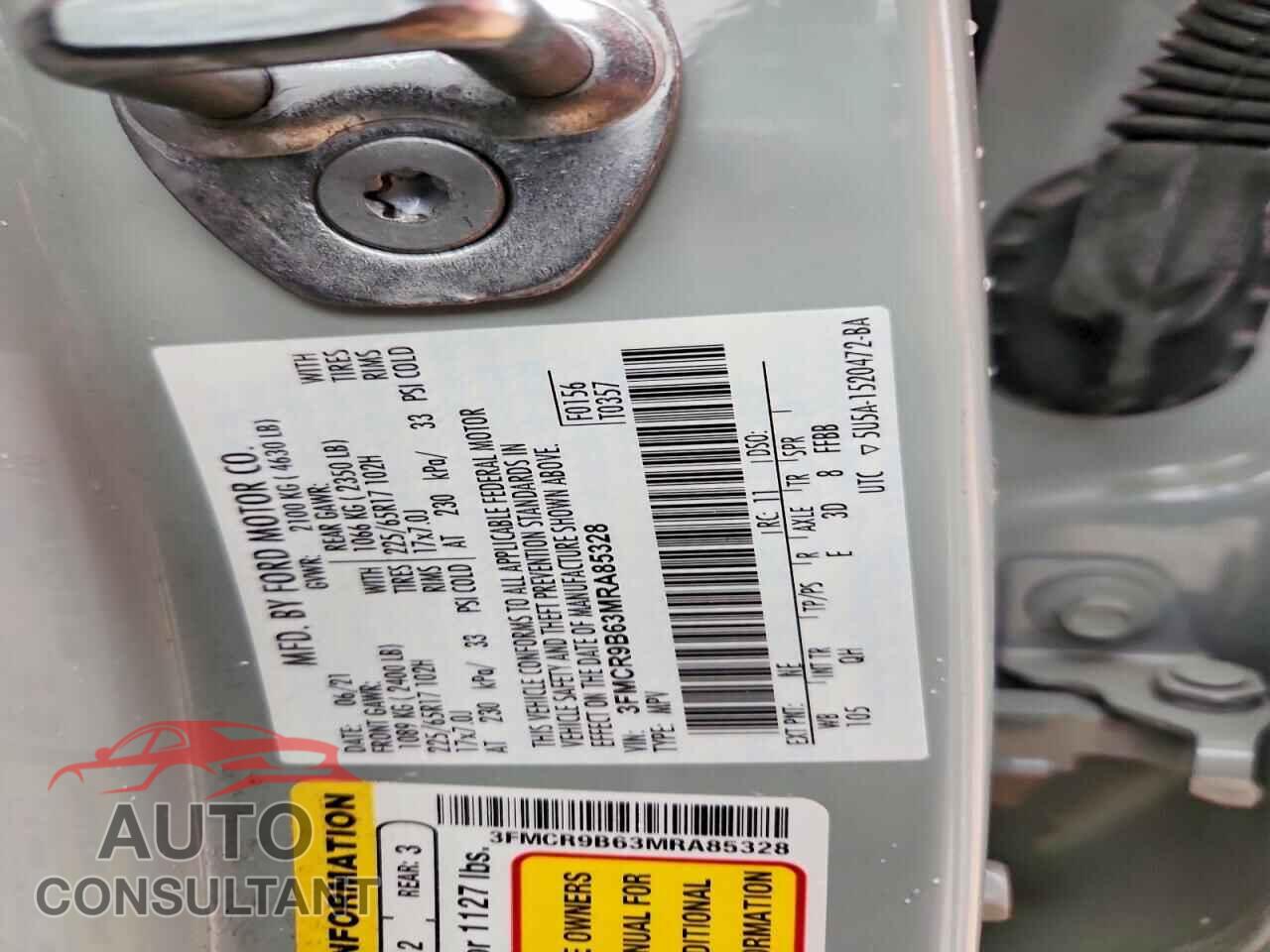 FORD BRONCO 2021 - 3FMCR9B63MRA85328