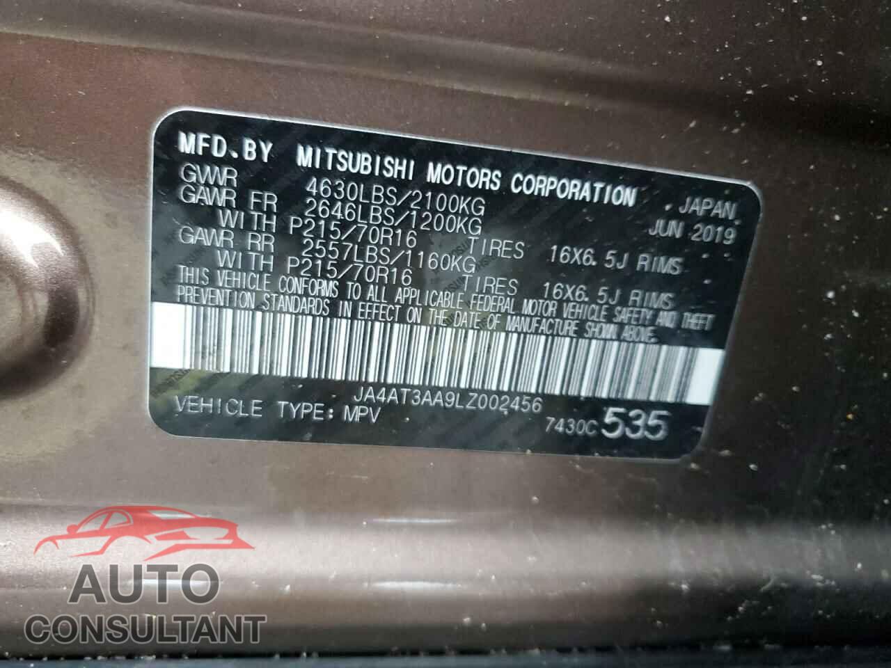 MITSUBISHI ECLIPSE 2020 - JA4AT3AA9LZ002456