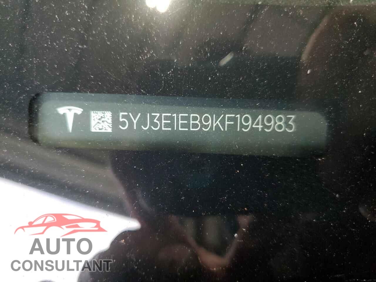 TESLA MODEL 3 2019 - 5YJ3E1EB9KF194983