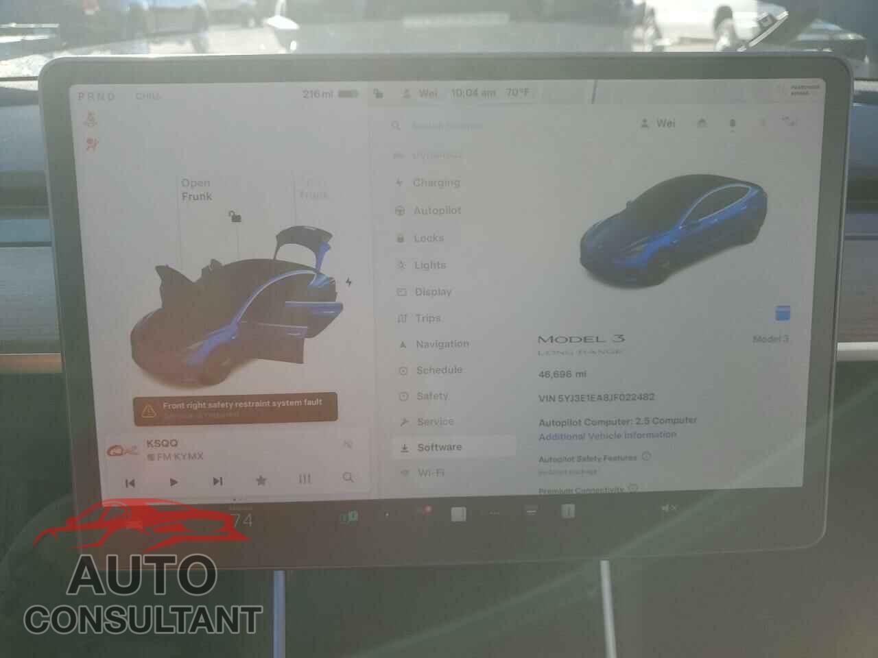 TESLA MODEL 3 2018 - 5YJ3E1EA8JF022482