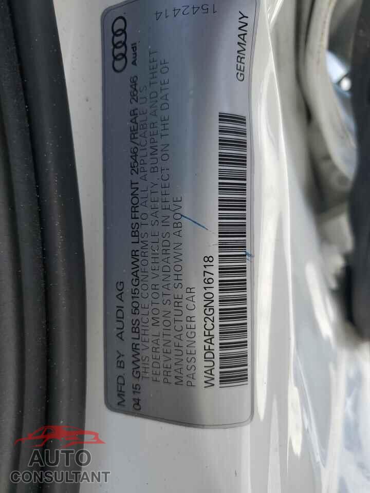 AUDI A6 2016 - WAUDFAFC2GN016718