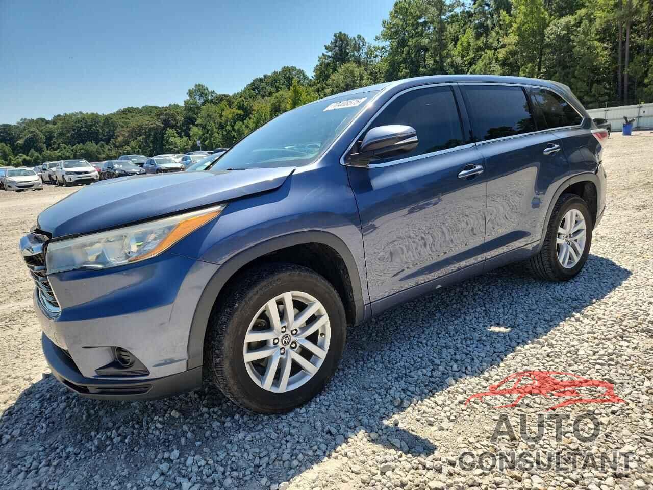 TOYOTA HIGHLANDER 2016 - 5TDZARFH5GS019379