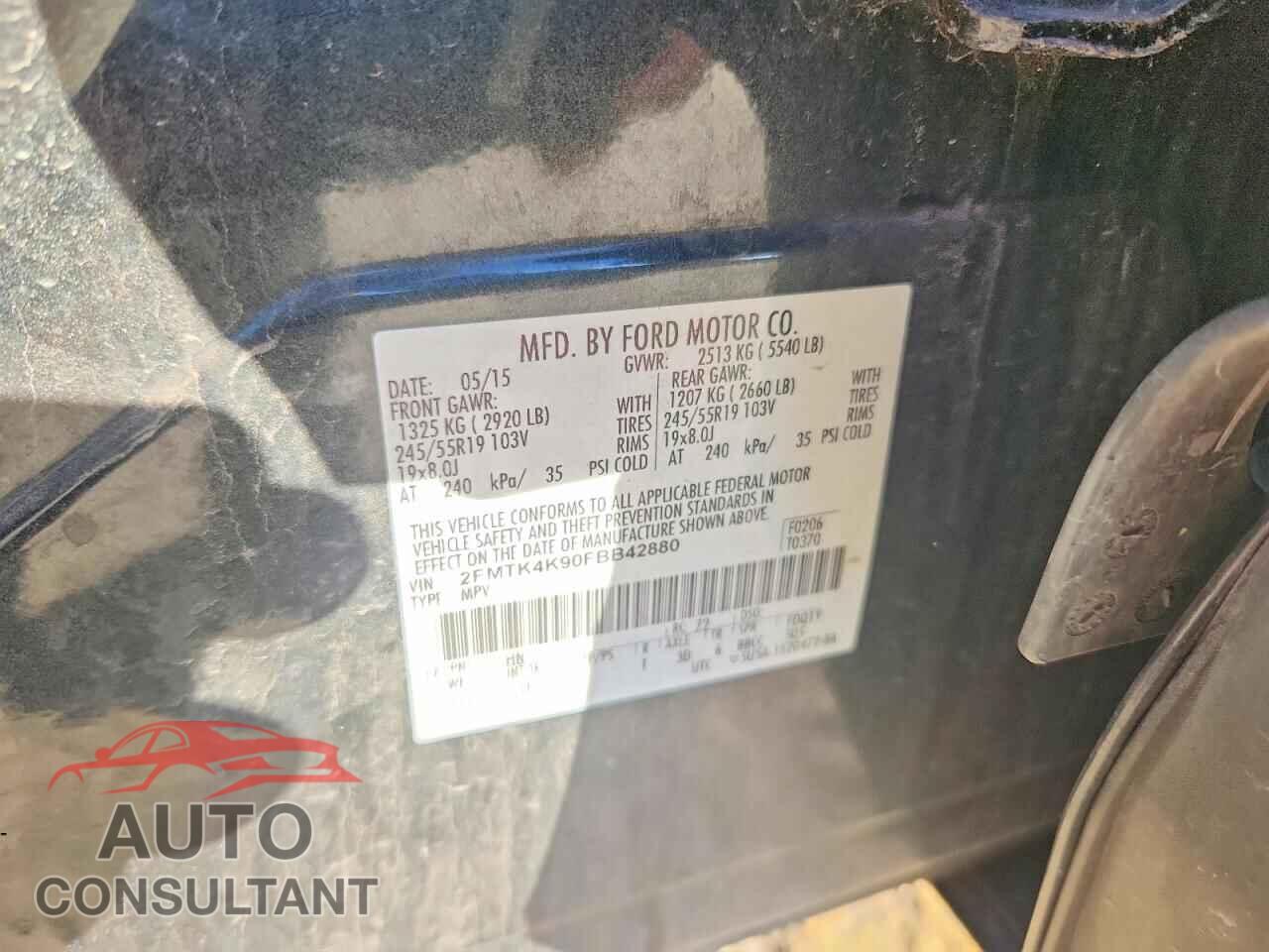 FORD EDGE 2015 - 2FMTK4K90FBB42880