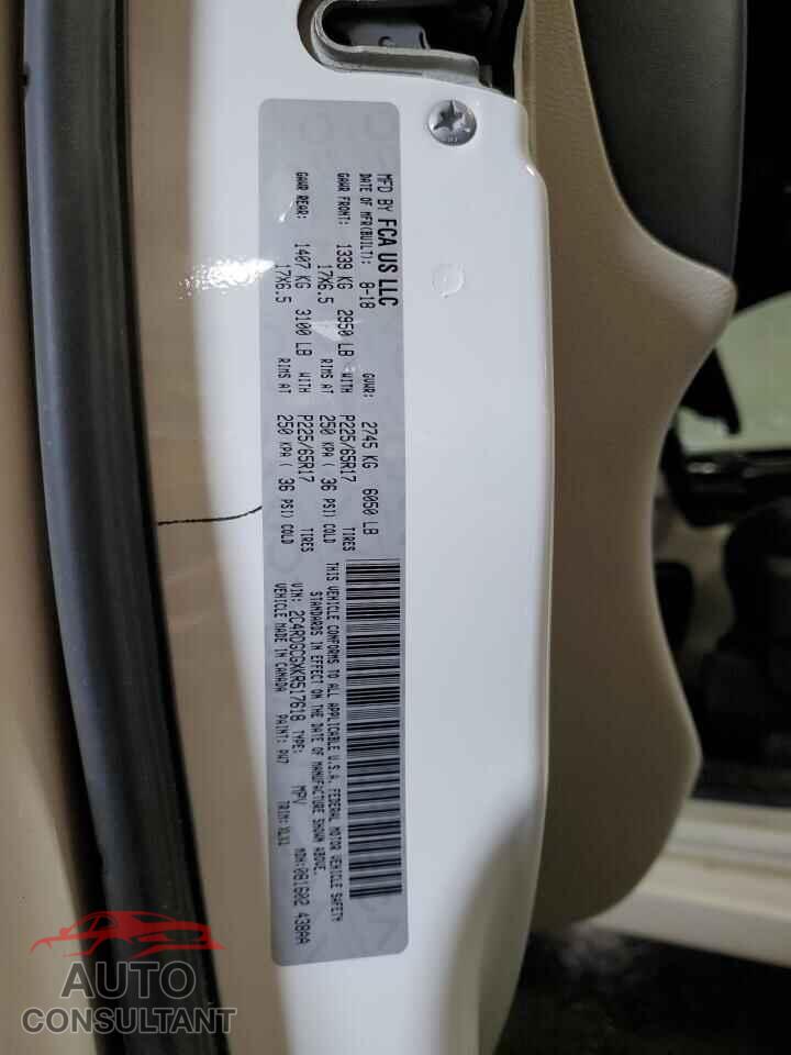 DODGE CARAVAN 2019 - 2C4RDGCGXKR517618