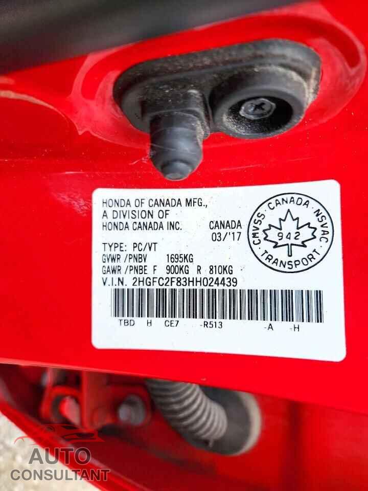 HONDA CIVIC 2017 - 2HGFC2F83HH024439