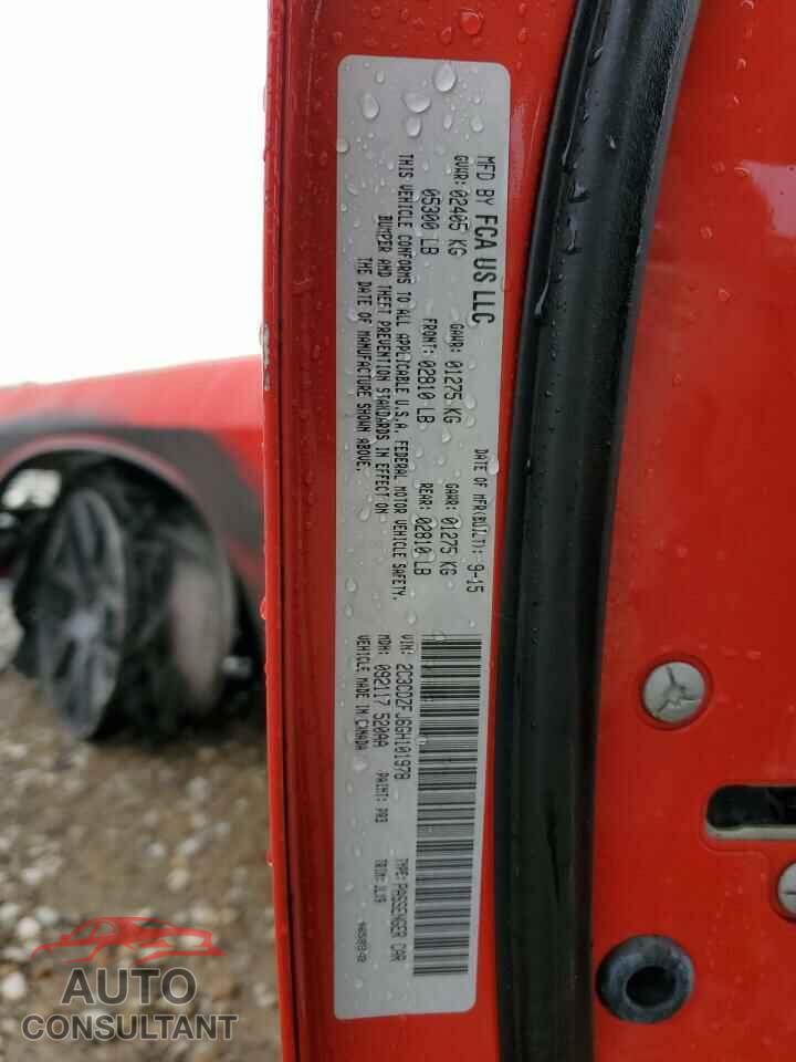 DODGE CHALLENGER 2016 - 2C3CDZFJ6GH101978