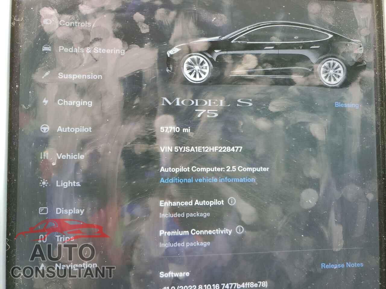 TESLA MODEL S 2017 - 5YJSA1E12HF228477
