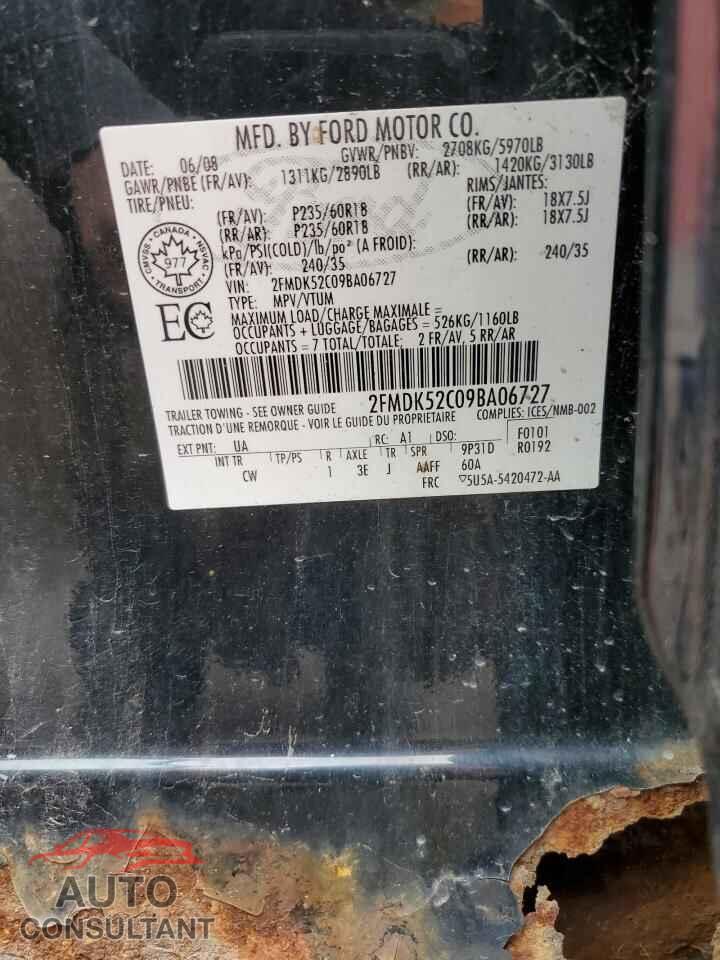 FORD FLEX 2009 - 2FMDK52C09BA06727