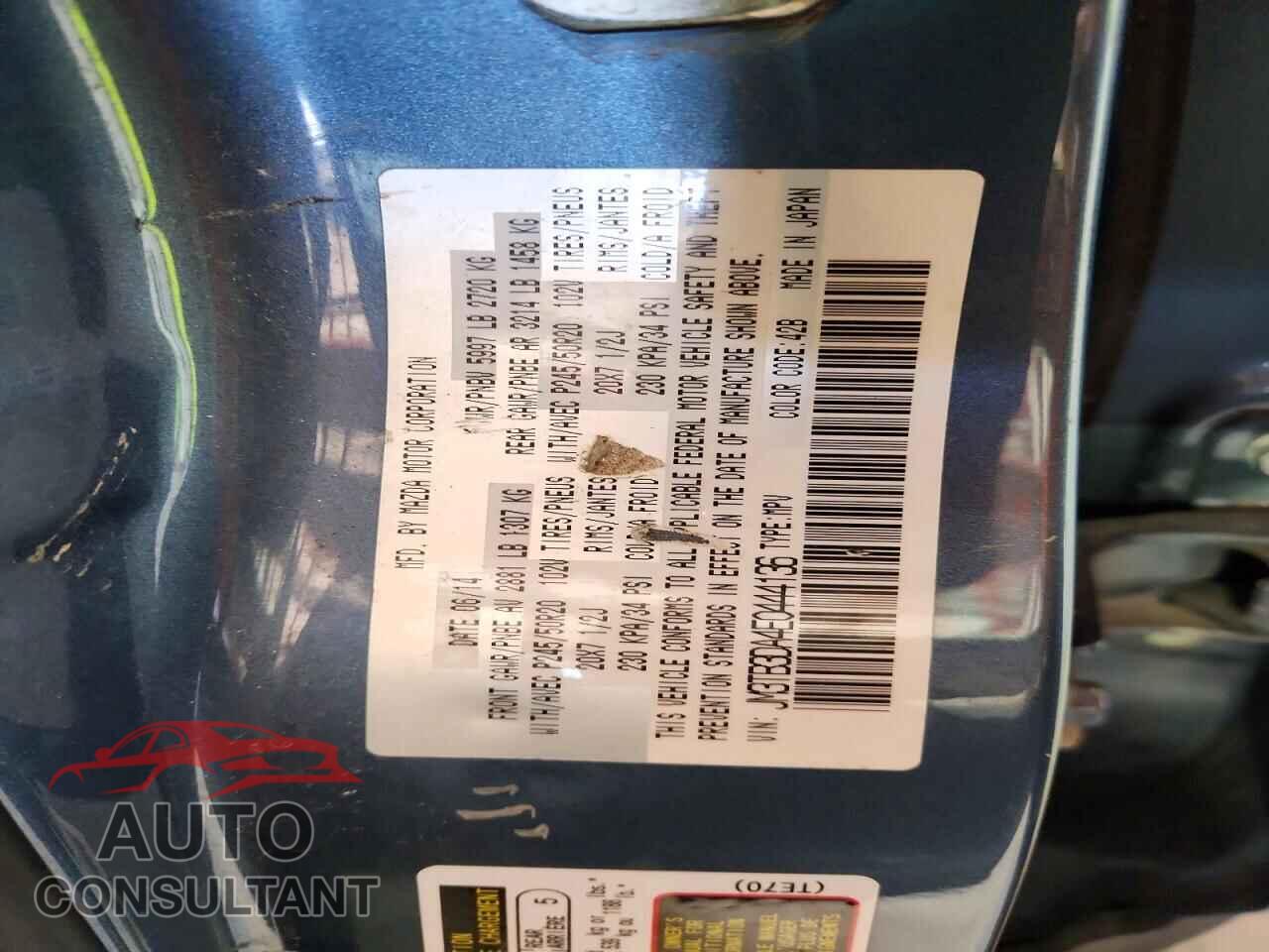MAZDA CX-9 2014 - JM3TB3DA4E0444136