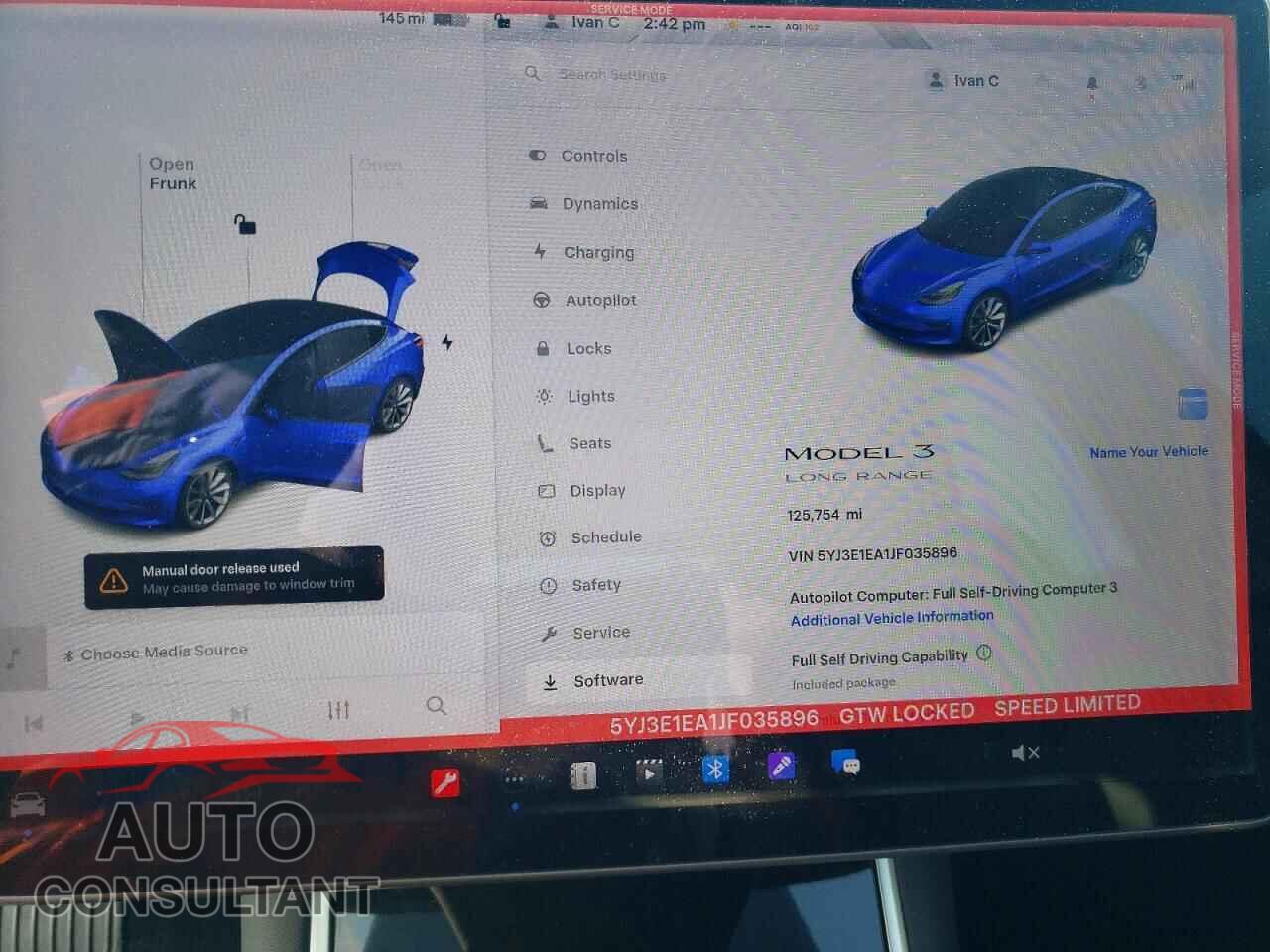TESLA MODEL 3 2018 - 5YJ3E1EA1JF035896