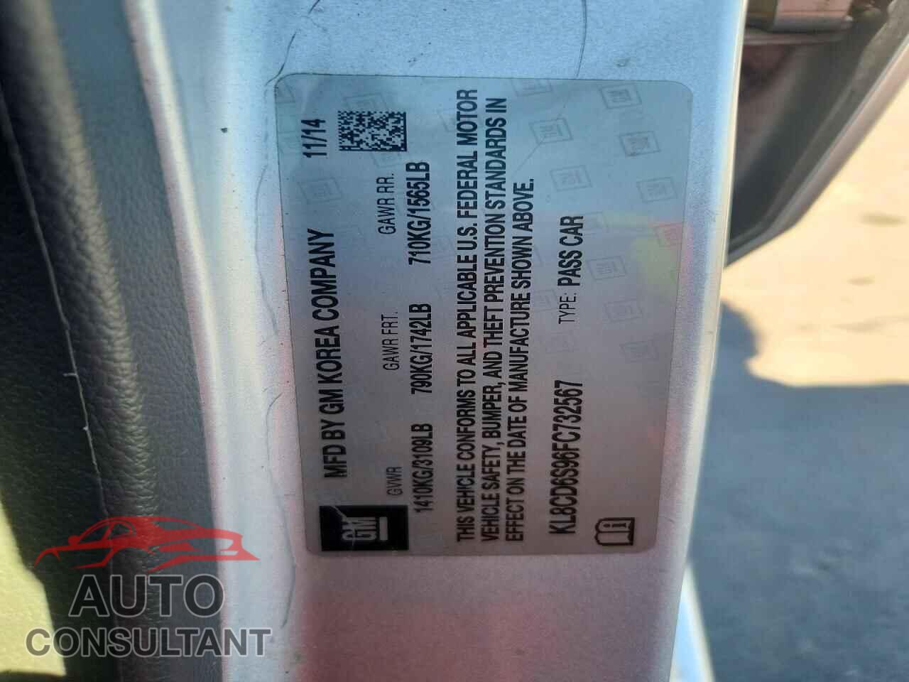 CHEVROLET SPARK 2015 - KL8CD6S96FC732567