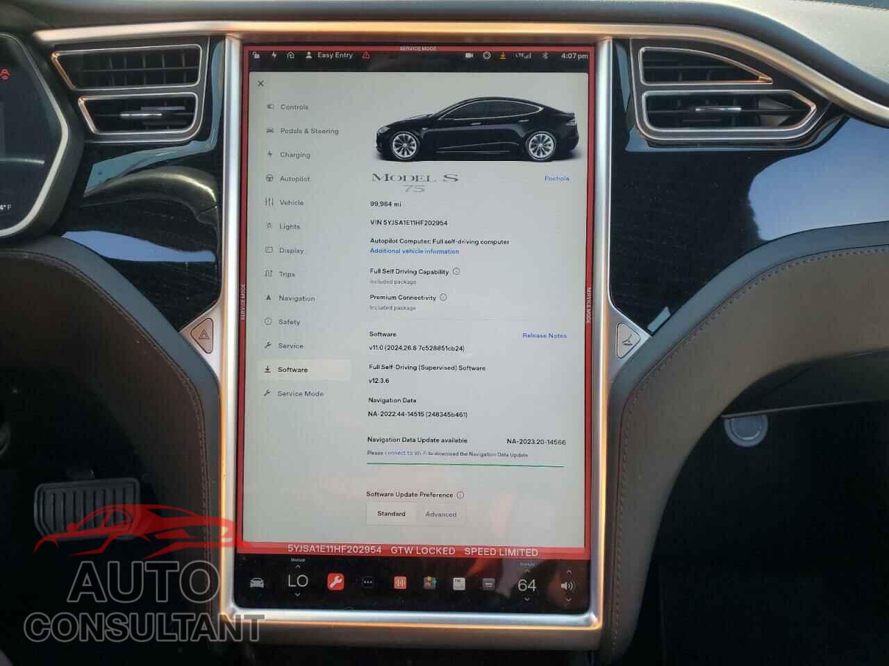 TESLA MODEL S 2017 - 5YJSA1E11HF202954