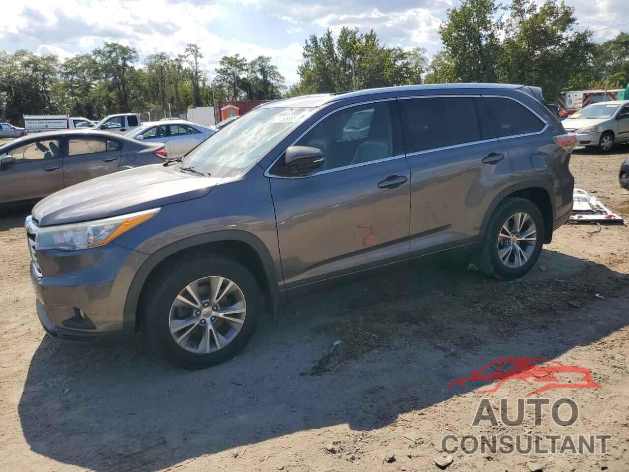 TOYOTA HIGHLANDER 2015 - 5TDJKRFH5FS106434