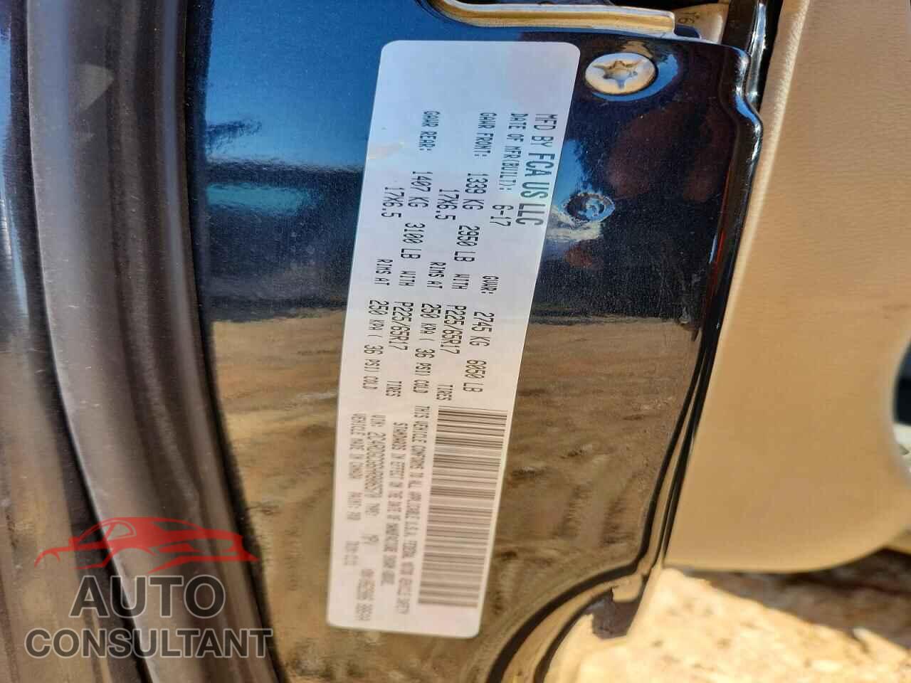DODGE CARAVAN 2017 - 2C4RDGCG6HR806570