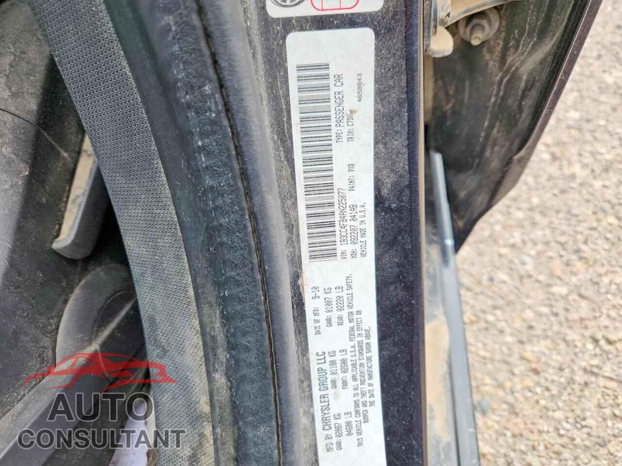DODGE AVENGER 2010 - 1B3CC4FB4AN225077