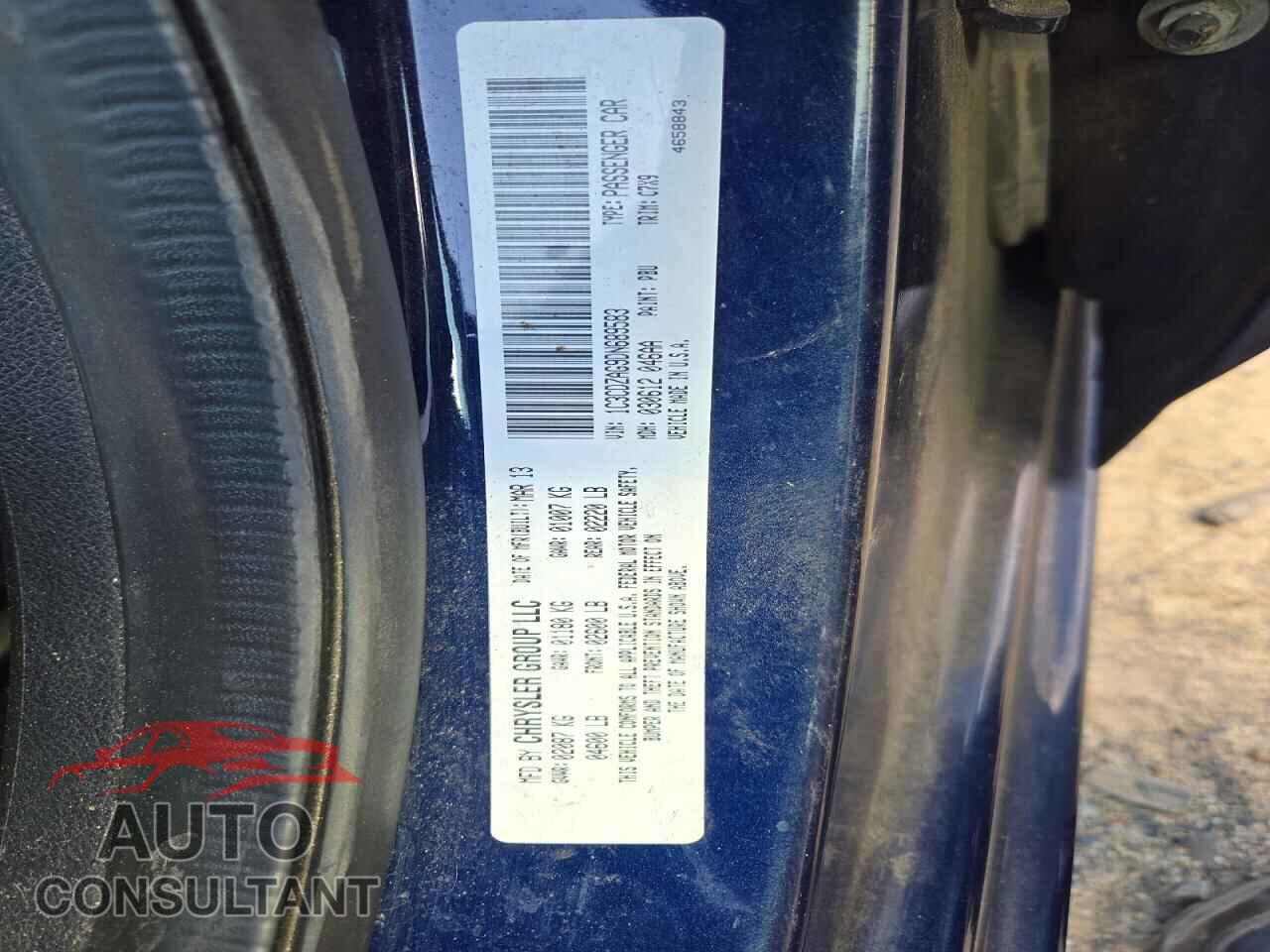 DODGE AVENGER 2013 - 1C3CDZAG9DN689583